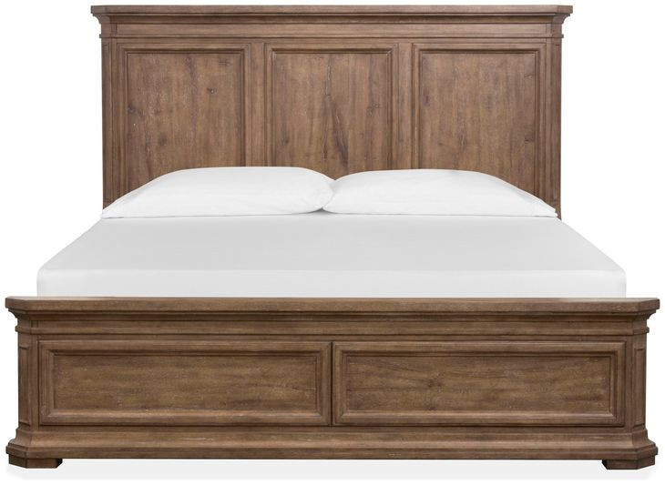 Adler Court Florentine Walnut King Panel Bed