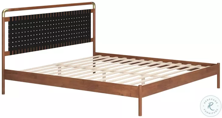 Netz Black And Walnut King Panel Bed