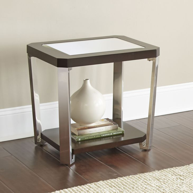Truman Brown Rectangular End Table