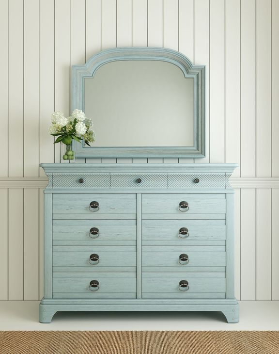 Summer Creek Blue Arched Mirror
