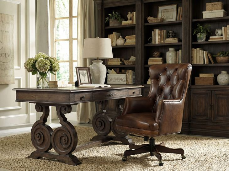 Rhapsody Rustic Walnut Writing Home Office Set
