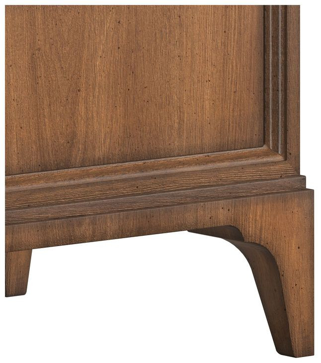 Harbor Lakeside Sepia 3 Drawer Nightstand with USB Charging