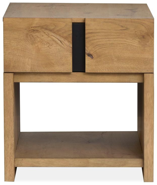 Ripley Rustic Caramel and Dark Bronze Rectangular End Table