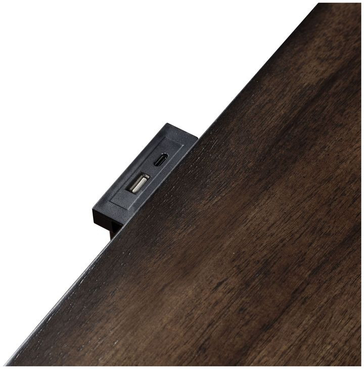 Lyndhurst Walnut 3 Drawer Nightstand with USB Charging