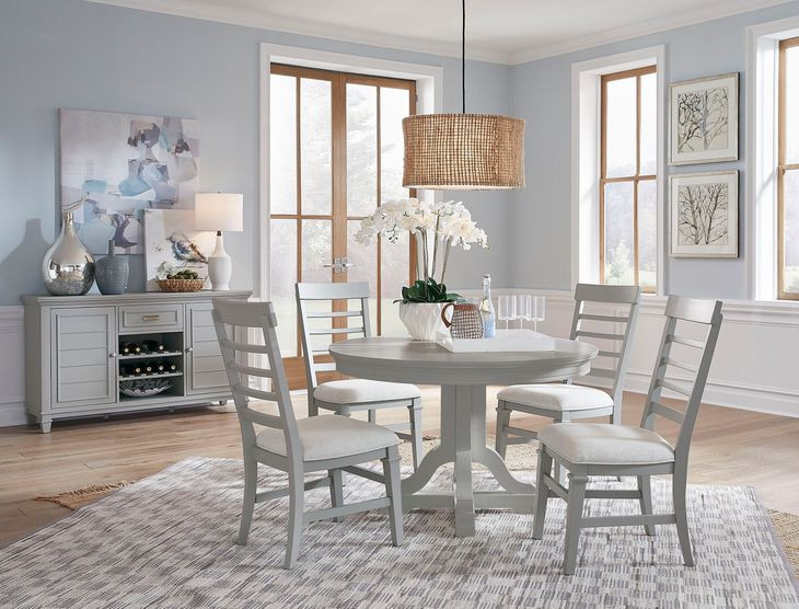 Harborwick Harbor Gray 66" Extendable Oval Dining Table