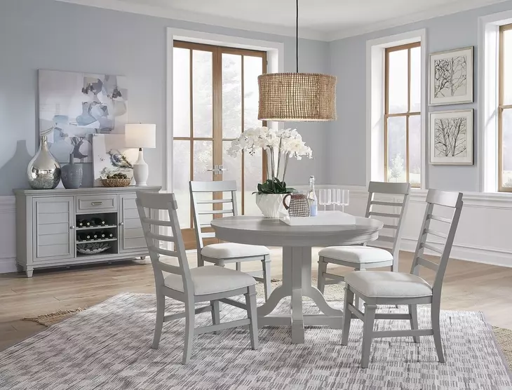 Harborwick Harbor Gray 66" Extendable Oval Dining Table