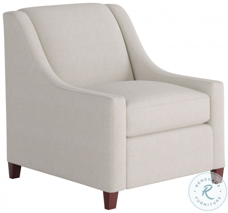 Truth or Dare Off White Salt Recessed Arm Accent Chair From Southern