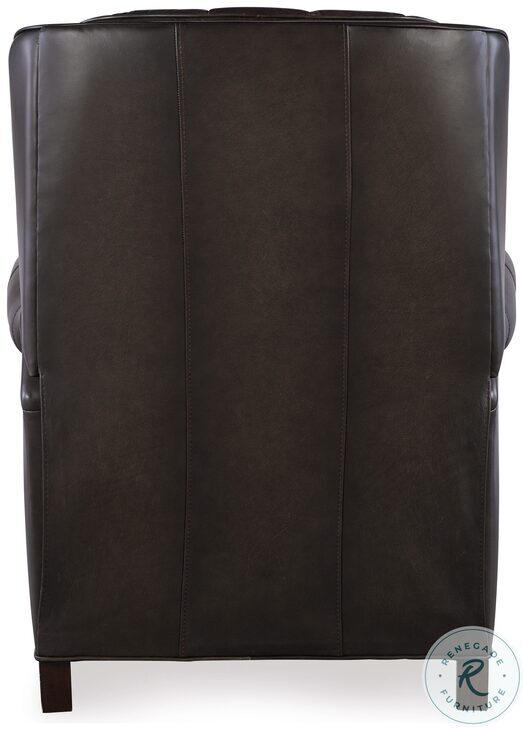 Palmer Grey Leather Press Back Recliner From Hooker Coleman Furniture