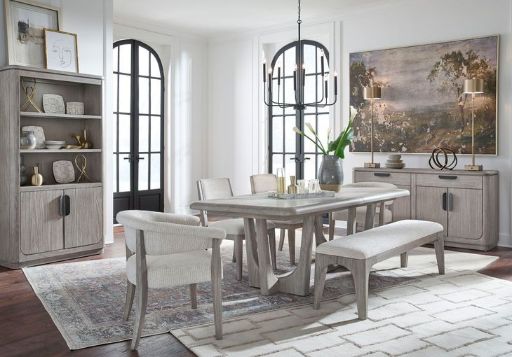 Braelyn Dorian Gray 114" Extendable Rectangular Dining Table