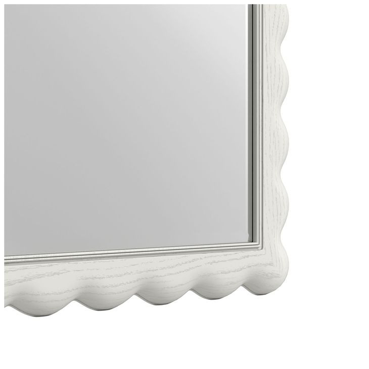Haven Warm White Rectangle Floor Mirror