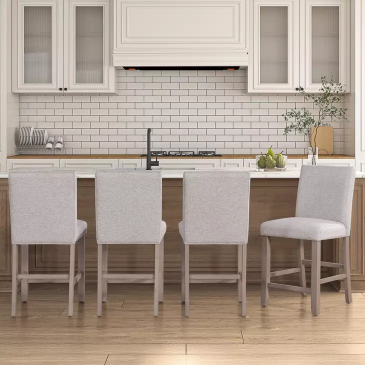 Taylor Gray Upholstered Counter Height Chair Set of 2