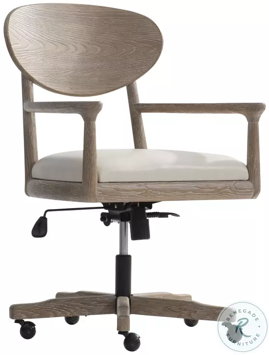 Aventura Beige Leather Office Chair