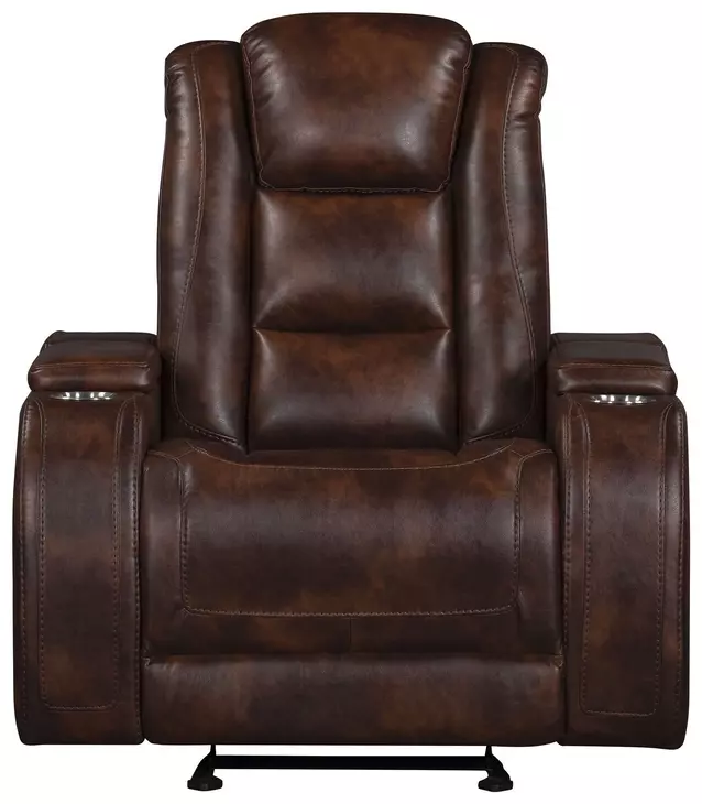 Chester Brown Power Glider Recliner with Power Headrest Footrest & USB Charging