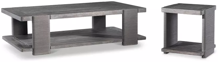 Andros Smoked Truffle and Oxford Brown Outdoor Rectangular Occasional Table Set