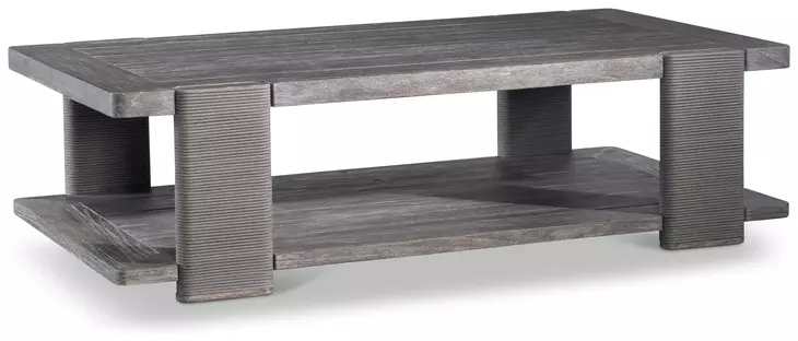 Andros Smoked Truffle and Oxford Brown Outdoor Rectangular Cocktail Table