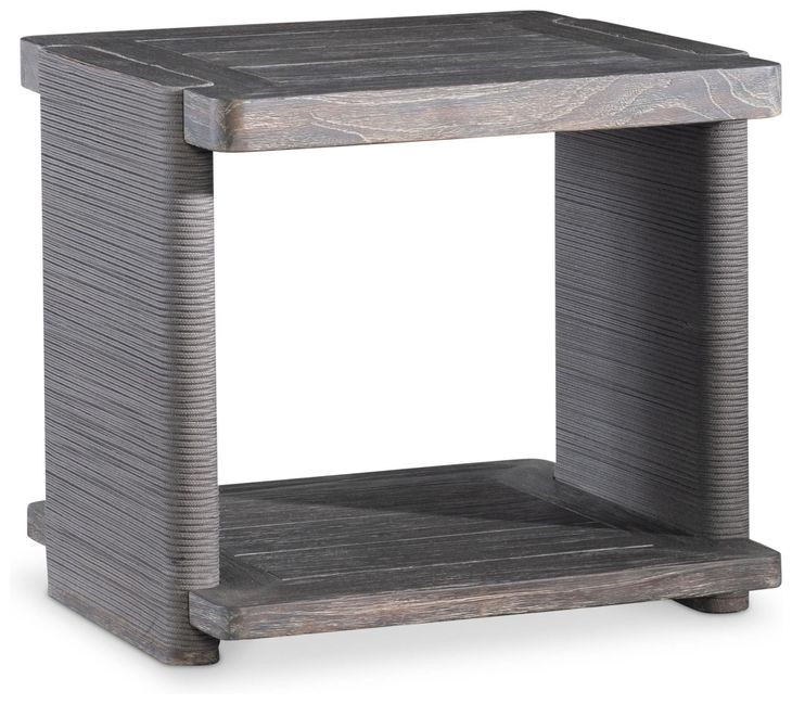 Andros Smoked Truffle and Oxford Brown Outdoor Square Side Table