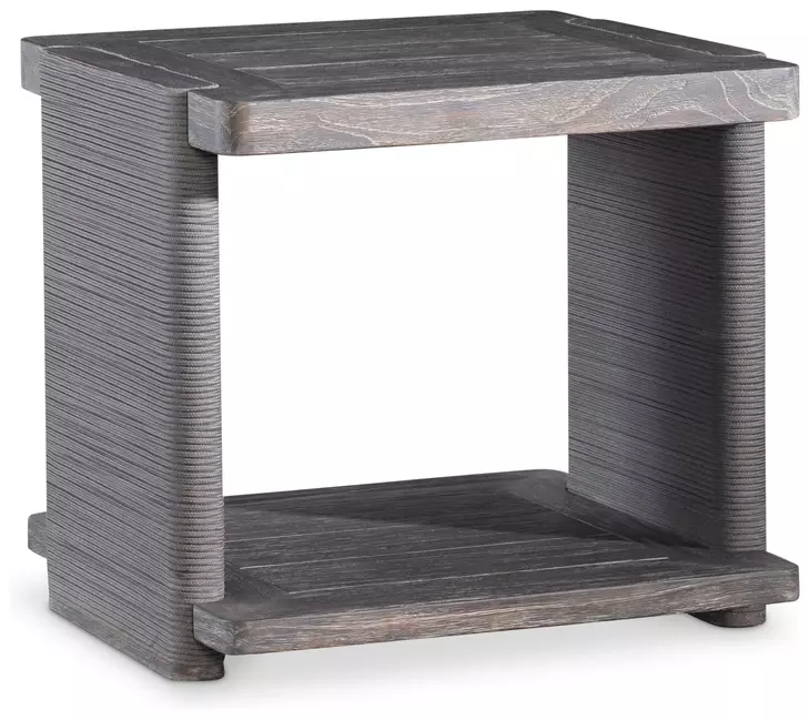 Andros Smoked Truffle and Oxford Brown Outdoor Square Side Table
