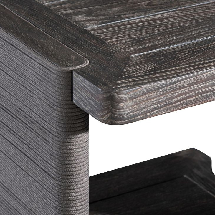 Andros Smoked Truffle and Oxford Brown Outdoor Square Side Table