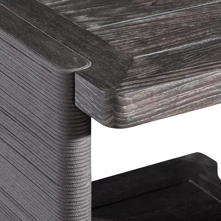 Andros Smoked Truffle and Oxford Brown Outdoor Square Side Table