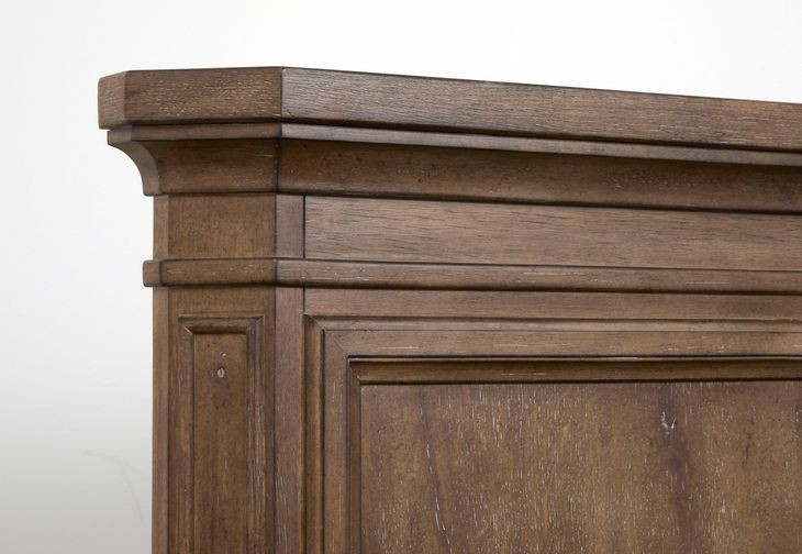 Adler Court Florentine Walnut King Panel Bed