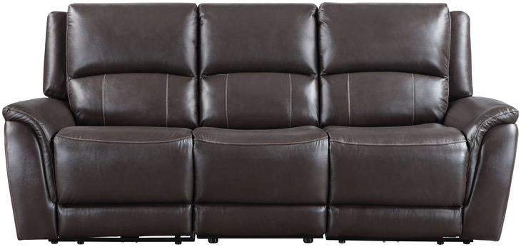 Alexandria Chocolate 91" Power Reclining Sofa