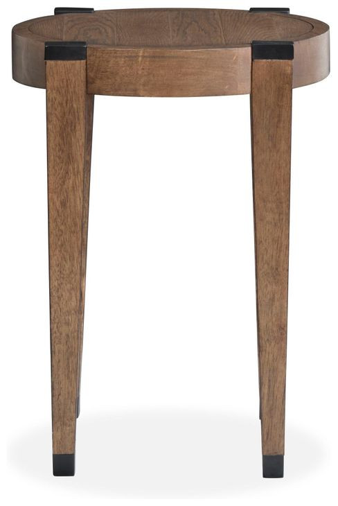 Kaysen Wallaby and Matte Black Round End Table