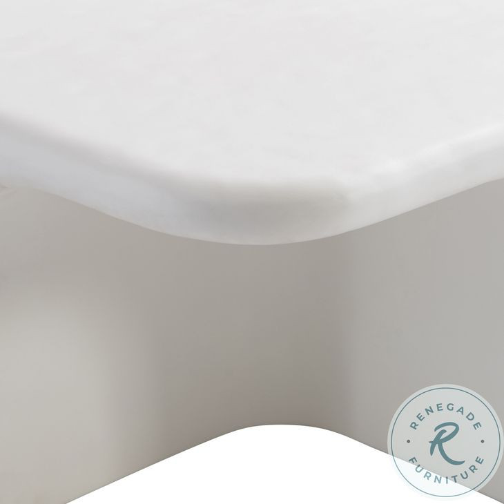 Lennox Chalky White Rectangular Outdoor Cocktail Table