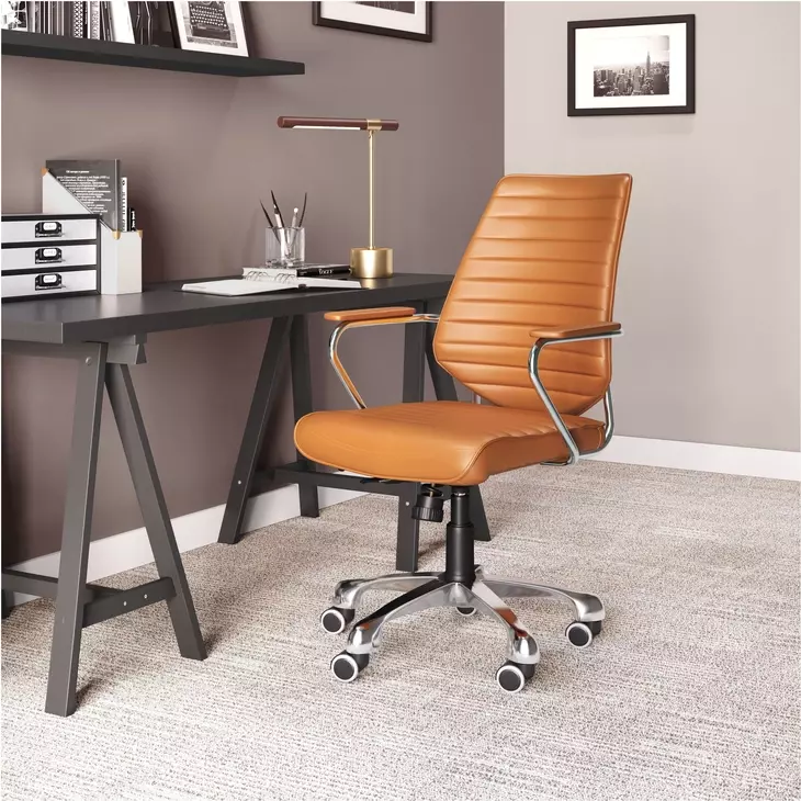 Enterprise Terracotta Low Back Office Chair from Zuo Mod (205167