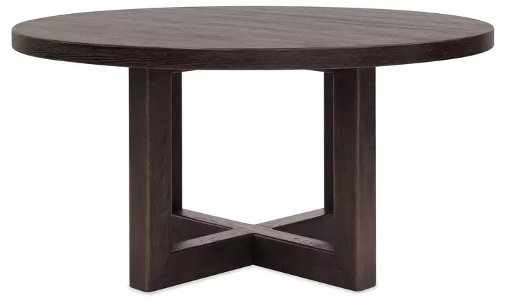 Driftwood Burnt Timber Round Dining Room Set