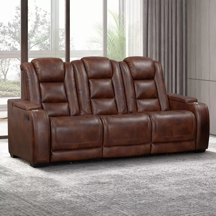 Chester Brown Reclining Living Room Set with USB Charging and LED