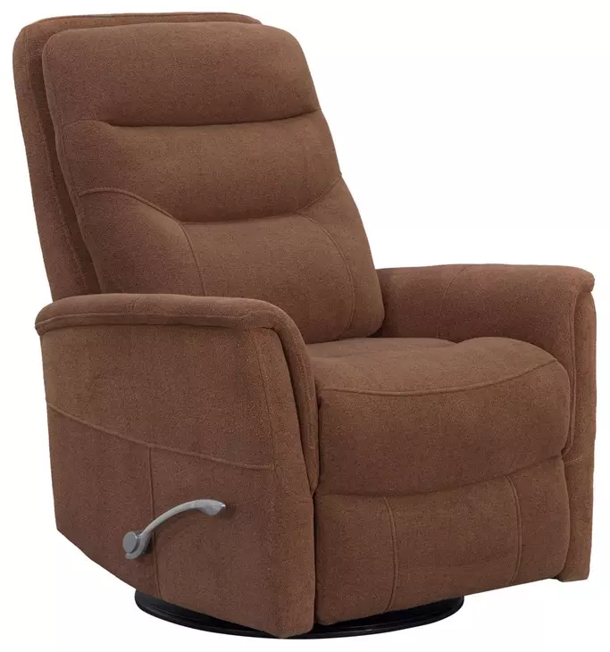 Dualis Snazzy Terracotta Manual Swivel Glider Recliner