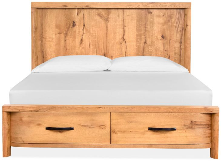 Highridge Honey Wheat Queen Storage Panel Bed