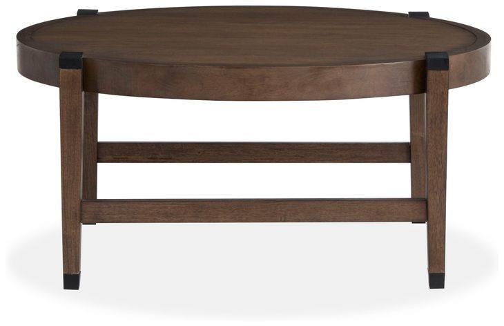 Kaysen Wallaby and Matte Black Round Cocktail Table