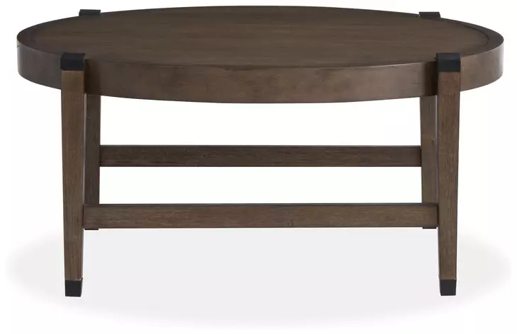 Kaysen Wallaby and Matte Black Round Cocktail Table