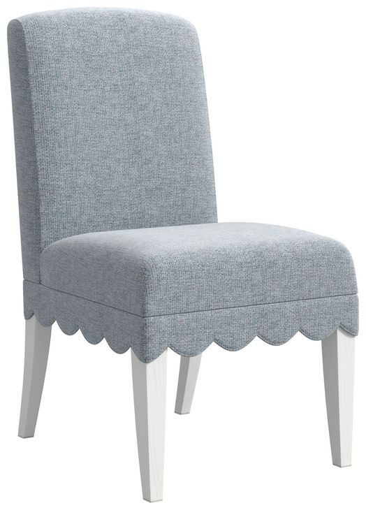 Haven Sea Blue Upholstered Side Chair Set of 2
