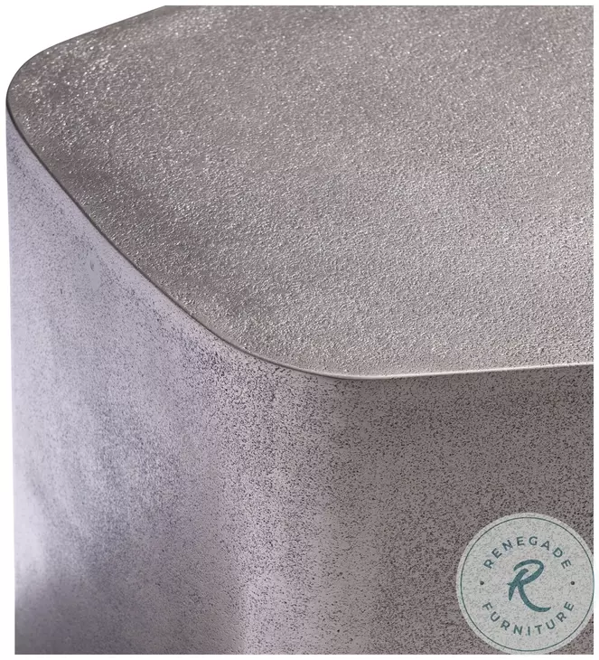 Clawson Graphite Pentagonal Side Table