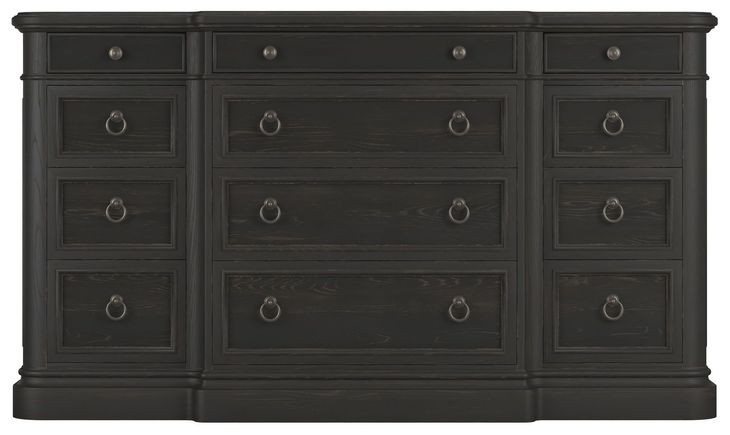 Atrium Black 12 Drawer Dresser