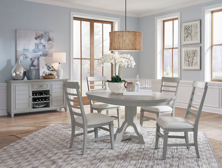 Harborwick Harbor Gray 66" Extendable Oval Dining Table