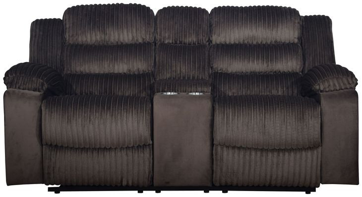 Willow Brown 75" Console Loveseat with Dual Recliner
