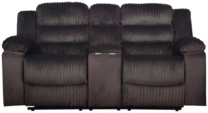 Willow Brown 75" Console Loveseat with Dual Recliner