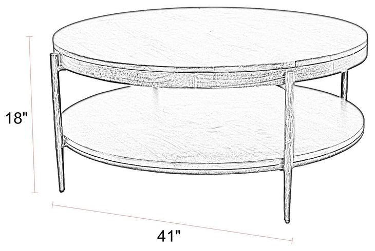 Bengal Hickory Brown Round Cocktail Table