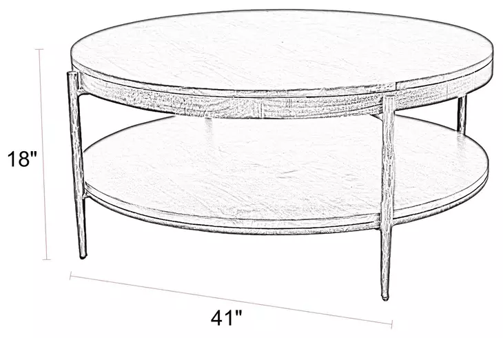 Savara Hickory Brown Round Cocktail Table