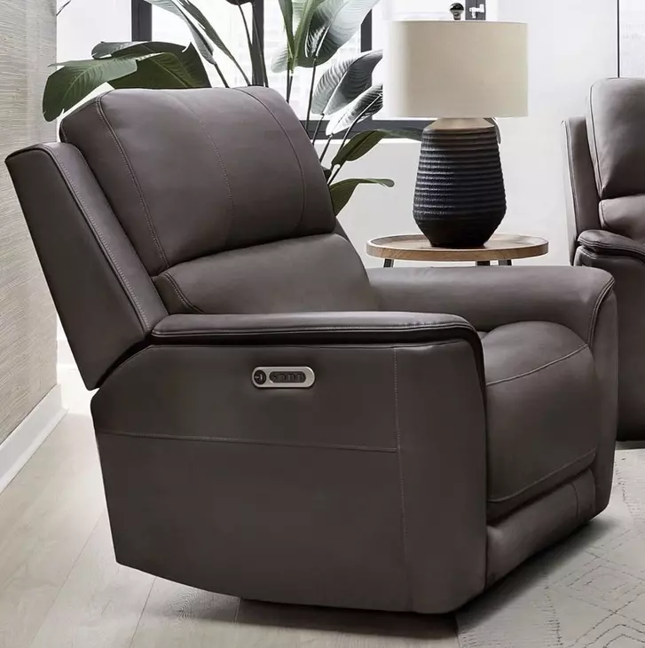 Eldridge Steamboat Brown Leather Zero Gravity Power Recliner with USB Charging