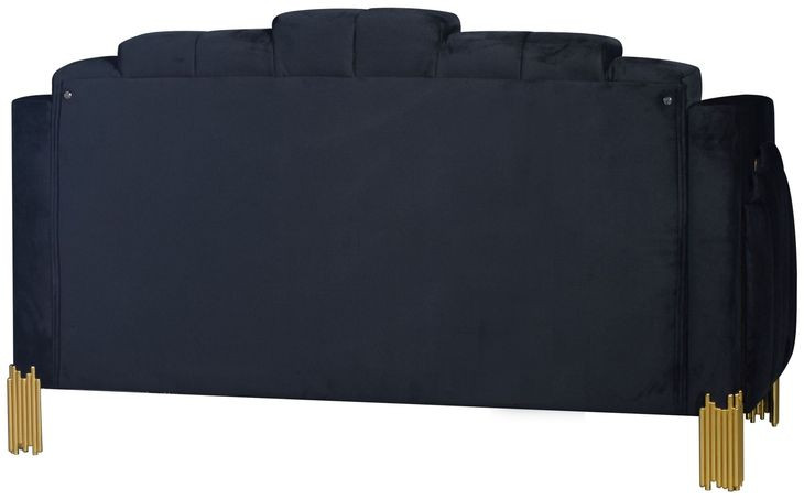 Empire Black Living Room Set with LED