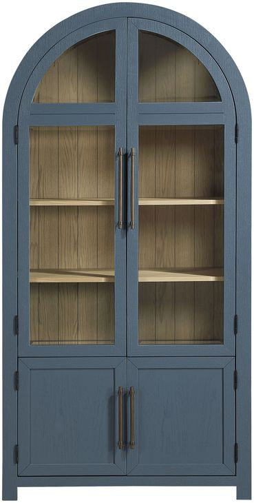 Magnolia Blue 4 Door Curio Cabinet