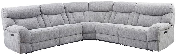 Park City Gray 5 Piece Power Reclining Sectional