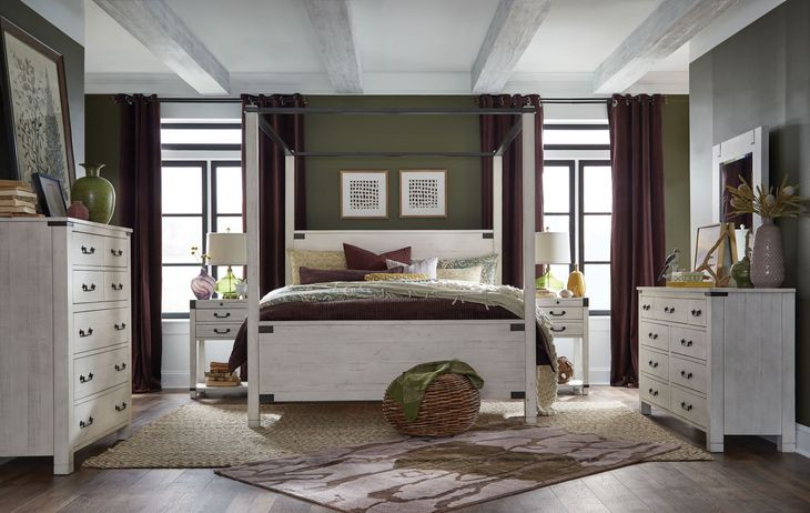 Chesters Mill Alabaster 9 Drawer Dresser with Rectangular Mirror