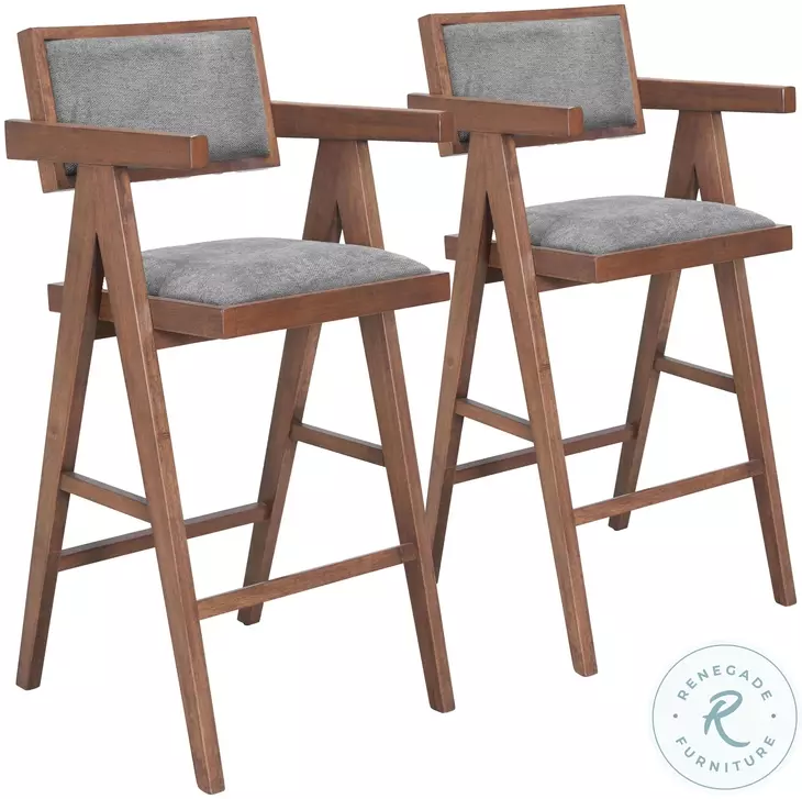 Delhi Gray Bar Stool Set Of 2