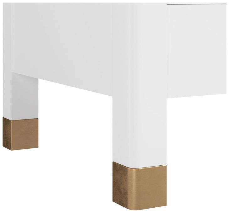 Eave Uplifting White Bedside Table