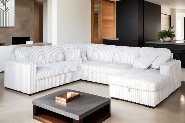 Bliss Mist Gray 52" Loveseat with Pull Out Bed and USB Charging